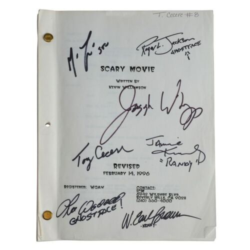 1108. Tony Cecere's Key Cast-Autographed Bound Revised "Scary Movie" Script ### SCREAM (1996)