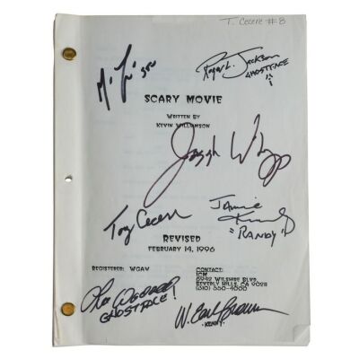 1108. Tony Cecere's Key Cast-Autographed Bound Revised "Scary Movie" Script ### SCREAM (1996)