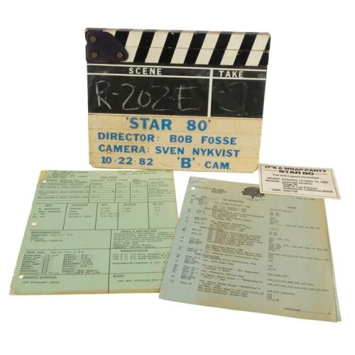 1143. Joseph E. Thibo Collection: "B" Camera Clapperboard with Production Paperwork ### STAR 80 (1983)