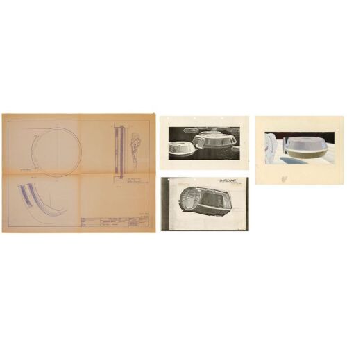 1145. Hand-Painted Andrew Probert Early Travel Pod Concept with Photocopies and Docking Ring Blueprint ### STAR TREK: THE MOTION PICTURE (1979)