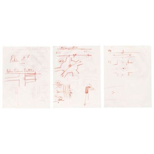 1177. Set of Three Hand-Drawn and Annotated George Lucas "Naboo Palace Battle" Storyboard Illustrations ### STAR WARS: THE PHANTOM MENACE (1999)