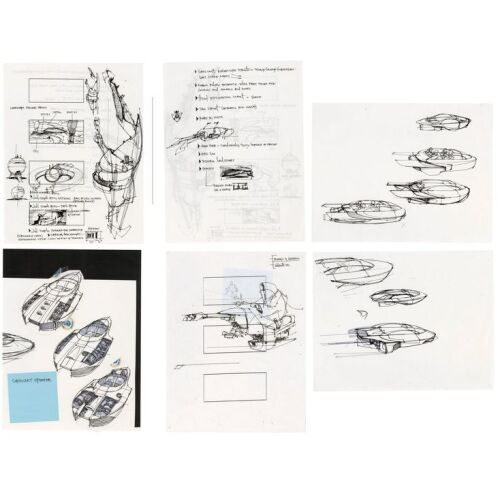 1185. Set of Five Jay Shuster Hand-Drawn Concept Artworks ### STAR WARS: ATTACK OF THE CLONES (2002)
