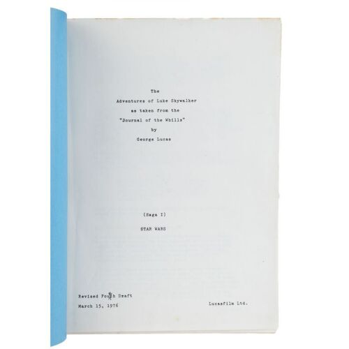 1192. Howard Kazanjian Collection: Bound Revised Fourth Draft Script ### STAR WARS: A NEW HOPE (1977)