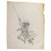 1193. Hand-Drawn Dan Goozee Swashbuckling Luke and Leia Poster Concept Sketch ### STAR WARS: A NEW HOPE (1977)