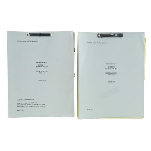 1206. Howard Kazanjian Collection: Combined Continuity Script ### STAR WARS: RETURN OF THE JEDI (1983)