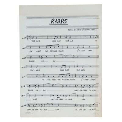 1208. Howard Kazanjian Collection: John Williams' "Yub Nub" Sheet Music Scoring Session Page ### STAR WARS: RETURN OF THE JEDI (1983)