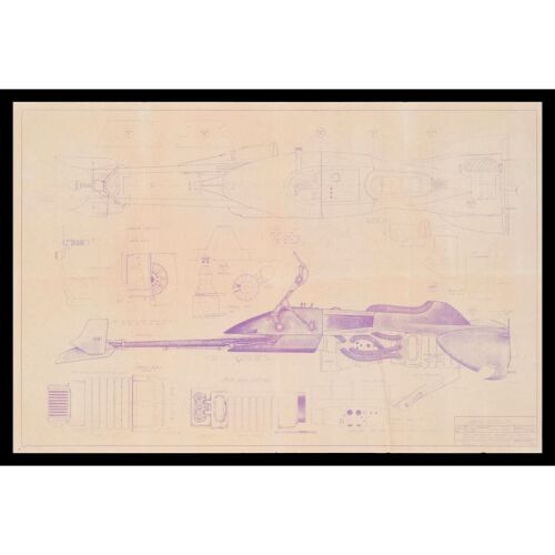1211. Greg Jein Collection: Michael Fulmer Speeder Bike Dyeline ### STAR WARS: RETURN OF THE JEDI (1983)