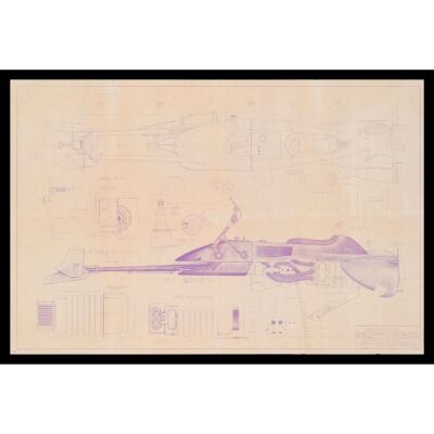 1211. Greg Jein Collection: Michael Fulmer Speeder Bike Dyeline ### STAR WARS: RETURN OF THE JEDI (1983)