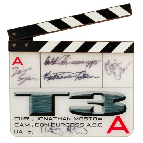 1258. Cast-Autographed Crew Gift Clapperboard ### TERMINATOR 3: RISE OF THE MACHINES (2003)