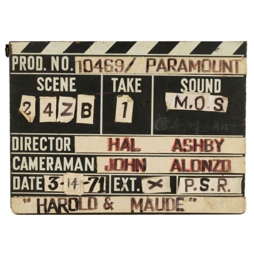 1360. John Alonzo Collection: Hand-Labeled Clapperboard ### HAROLD AND MAUDE (1971)