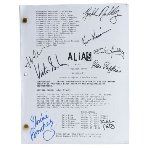 2004. Cast-Autographed "Prophet Five" Episode Production Script ### ALIAS (T.V. SERIES, 2001 - 2006)