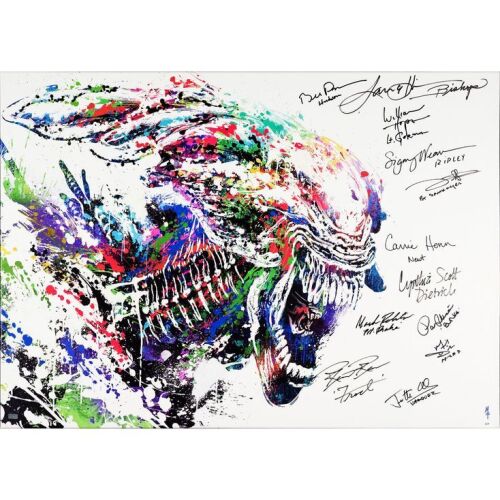 2007. Cast-Autographed Framed Michael Ferrari Canvas Giclee ### ALIENS (1986)