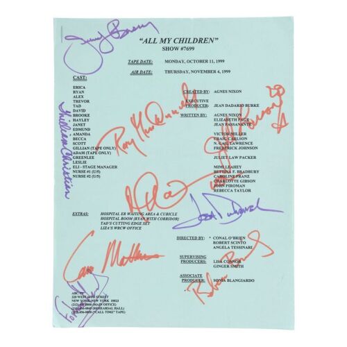 2009. Planet Hollywood Collection: Cast-Autographed "Show #7699" Script ### ALL MY CHILDREN (T.V. SERIES, 1970 - 2011)