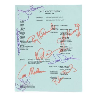 2009. Planet Hollywood Collection: Cast-Autographed "Show #7699" Script ### ALL MY CHILDREN (T.V. SERIES, 1970 - 2011)