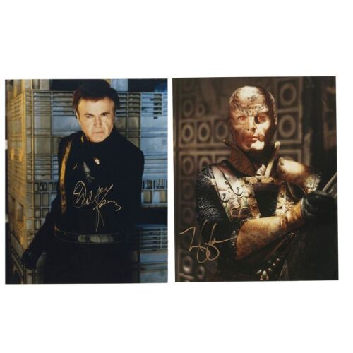 2016. Pair of Walter Koenig and Mary Kay Adams-Autographed Alfred Bester and Na'Toth Stills ### BABYLON 5 (T.V. SERIES, 1994 - 1998)