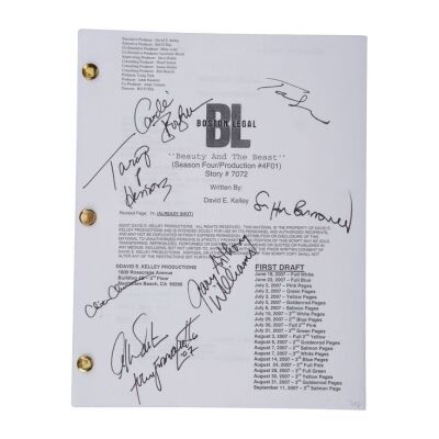 2043. Cast-Autographed "Beauty And The Beast" First Draft Script and Cast Photo ### BOSTON LEGAL (T.V. SERIES, 2004-2008)