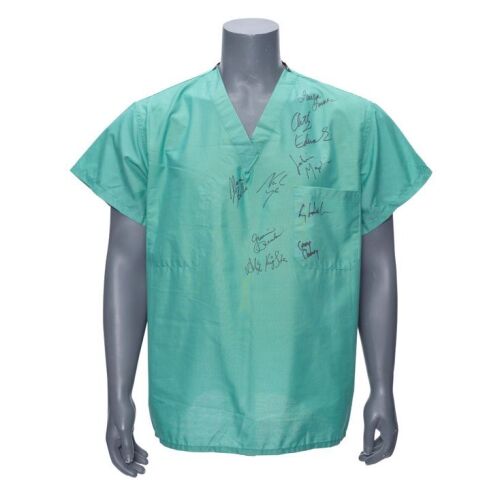 2053. Cast-Autographed Medical Scrub Top ### ER (T.V. SERIES, 1994 - 2009)