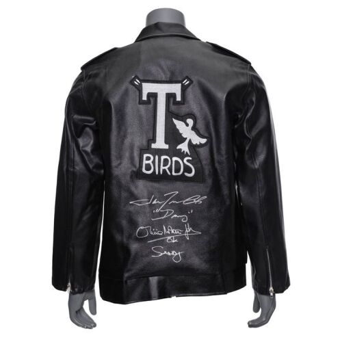 2072. Olivia Newton-John and John Travolta-Autographed T-Bird Jacket Replica ### GREASE (1978)