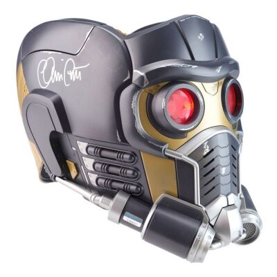 2073. Chris Pratt-Autographed Marvel Legends Series Star-Lord Premium Electronic Roleplay Helmet Replica ### GUARDIANS OF THE GALAXY (2014)