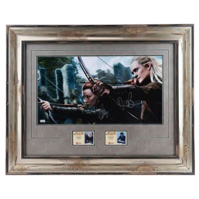 2085. Orlando Bloom and Evangeline Lilly-Autographed Framed Legolas and Tauriel Still ### THE HOBBIT: THE DESOLATION OF SMAUG (2013)