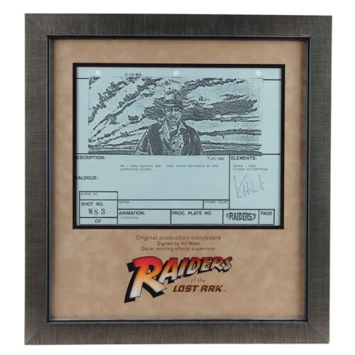 2090. Kit West-Autographed Framed Printed "Indy Against Sky" Storyboard Production Copy ### INDIANA JONES AND THE RAIDERS OF THE LOST ARK (1981)