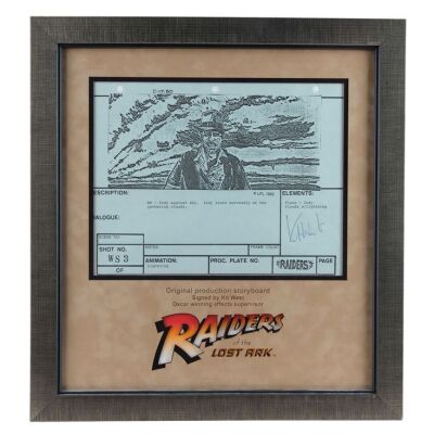 2090. Kit West-Autographed Framed Printed "Indy Against Sky" Storyboard Production Copy ### INDIANA JONES AND THE RAIDERS OF THE LOST ARK (1981)
