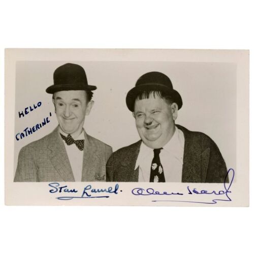 2102. Planet Hollywood Collection: Stan Laurel and Oliver Hardy-Autographed Publicity Photograph ### LAUREL AND HARDY