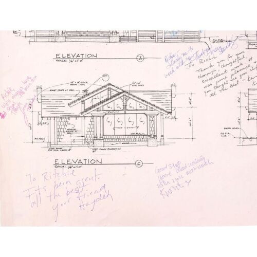 2104. Key Cast-Autographed New Monroe House Blueprint ### LIFE AS A HOUSE (2001)