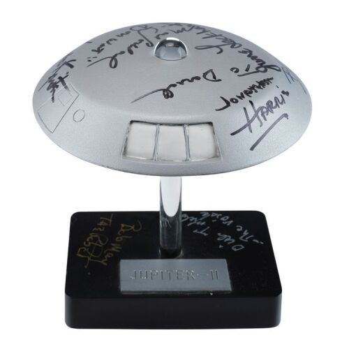 2108. Key Cast-Autographed Jupiter II Model Miniature Replica and Base ### LOST IN SPACE (T.V. SERIES, 1965 - 1968)