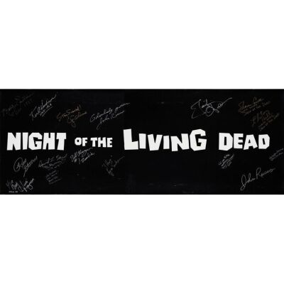 2125. Key Franchise Cast and Crew-Autographed Night of the Living Dead Banner ### NIGHT OF THE LIVING DEAD FRANCHISE (1968 - 2009)