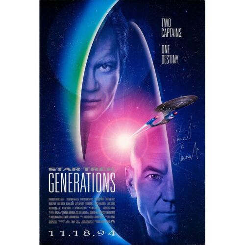 2161. Patrick Stewart-Autographed Double-Sided One-Sheet ### STAR TREK: GENERATIONS (1994)