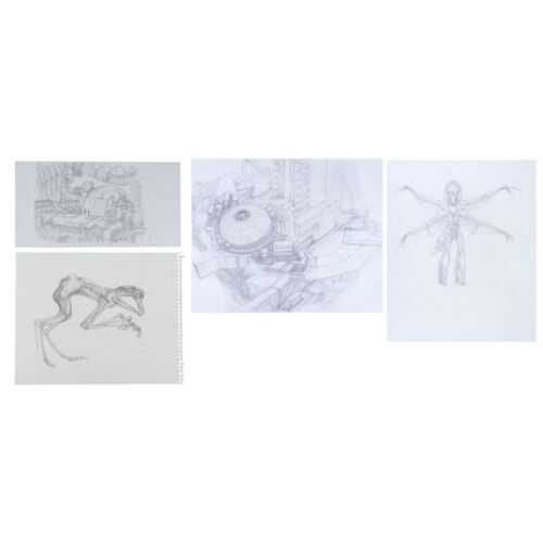 1025. Set of Four Hand-drawn Keith Thompson and Allen Williams Concept Sketches of Shatterdomes and Kaiju ### PACIFIC RIM (2013)