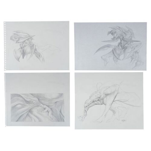 1027. Set of Four Hand-drawn Wayne Barlowe and Allen Williams Concept Sketches of Kaiju ### PACIFIC RIM (2013)