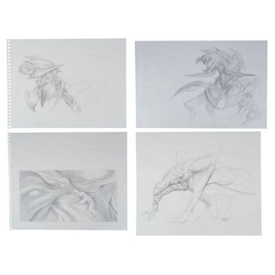 1027. Set of Four Hand-drawn Wayne Barlowe and Allen Williams Concept Sketches of Kaiju ### PACIFIC RIM (2013)