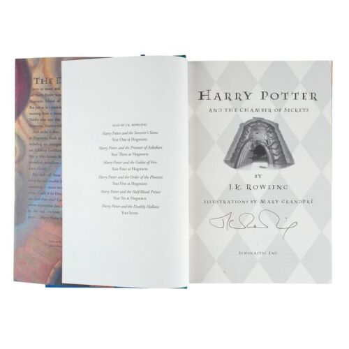 2081. J.K. Rowling-Autographed Hardcover Edition of Harry Potter and the Chamber of Secrets ### HARRY POTTER FRANCHISE (1997 - 2011)