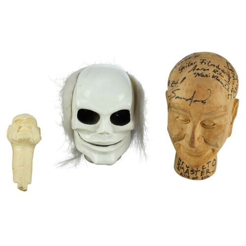 2137. Cast-Autographed Wooden Head with Blade Head and Pinhead Cast ### PUPPET MASTER: FRANCHISE (FULL MOON)