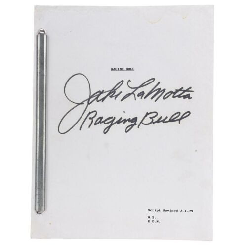 2140. Jake La Motta-Autographed Script ### RAGING BULL (1980)