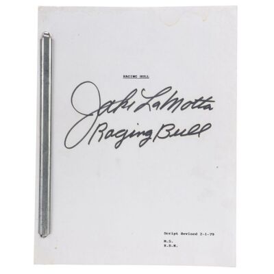 2140. Jake La Motta-Autographed Script ### RAGING BULL (1980)
