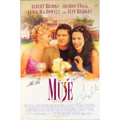 2123. Planet Hollywood Collection: Albert Brooks, Sharon Stone, and Andie MacDowell-Autographed Poster ### THE MUSE (1999)