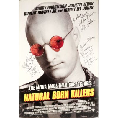 2124. Planet Hollywood Collection: Woody Harrelson, Juliette Lewis and Oliver Stone-Autographed Poster ### NATURAL BORN KILLERS (1994)