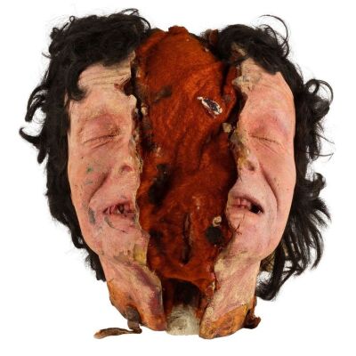 402. Tony Cecere-Autographed Early Palmer-Thing Face-Splitting Mask with Pair of Promotional Stills ### THE THING (1982)
