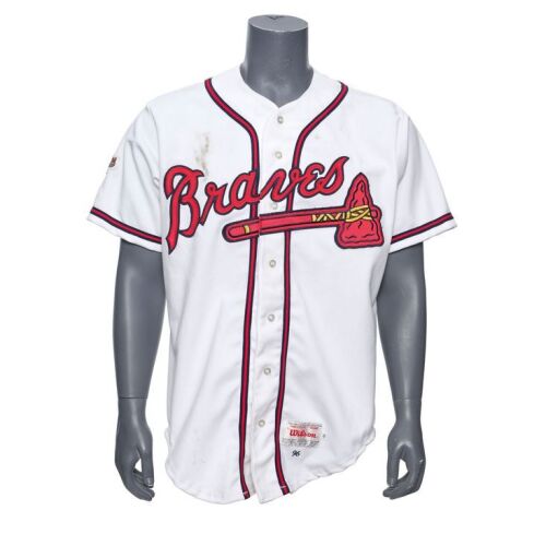 2296. Planet Hollywood Collection: Greg Maddux's Game-Worn 1996 World Series Atlanta Braves Home Baseball Jersey ### SPORTS MEMORABILIA