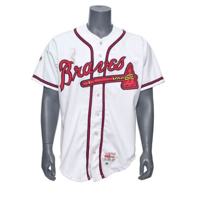 2296. Planet Hollywood Collection: Greg Maddux's Game-Worn 1996 World Series Atlanta Braves Home Baseball Jersey ### SPORTS MEMORABILIA