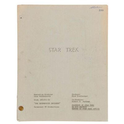 2162. Cast and Crew-Autographed "The Enterprise Incident" Script ### STAR TREK: THE ORIGINAL SERIES (T.V. SERIES, 1966 - 1969)