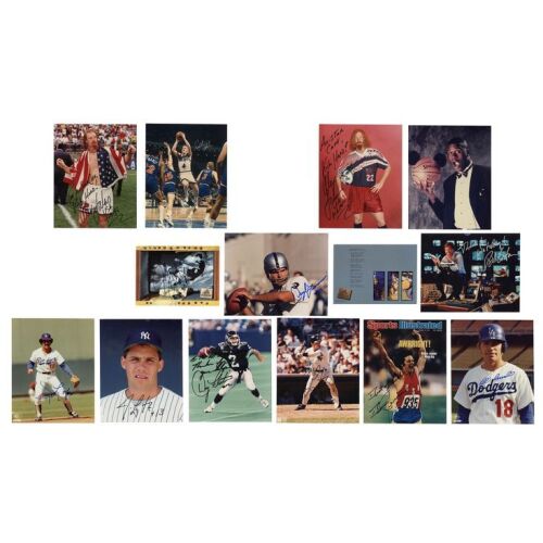 2313. Planet Hollywood Collection: Set of 13 Autographed Photographs, Promo Card, and Poster ### SPORTS MEMORABILIA