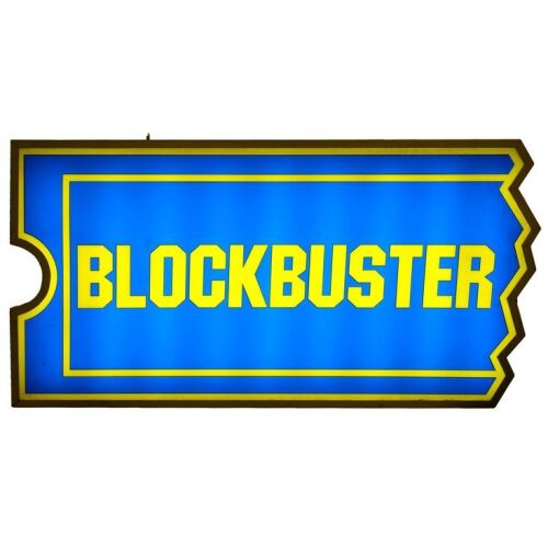 538. Light-Up Blockbuster Video Store "Ticket Stub" Sign ### BLOCKBUSTER
