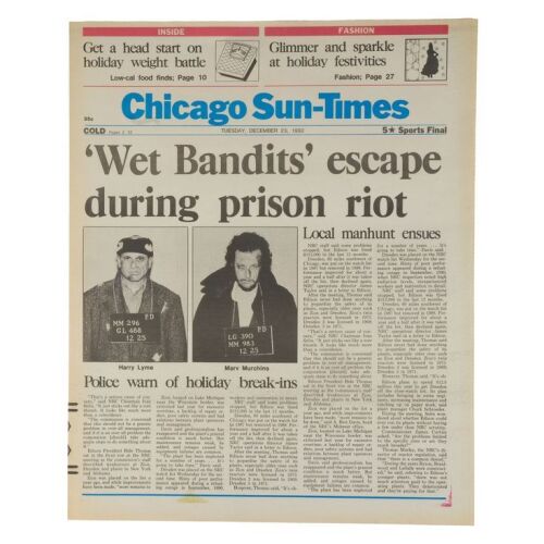 849. "Wet Bandits" Chicago Sun-Times Newspaper Cover ### HOME ALONE 2: LOST IN NEW YORK (1992)