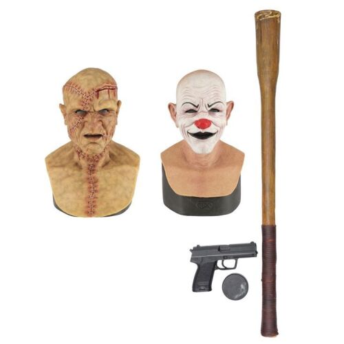 435. Robert "Bobby" Trench's (Denzel Washington) and Michael "Stig" Stigman's (Mark Wahlberg) Bank Robbery Masks with Set of Three Stunt Weapons ### 2 GUNS (2013)
