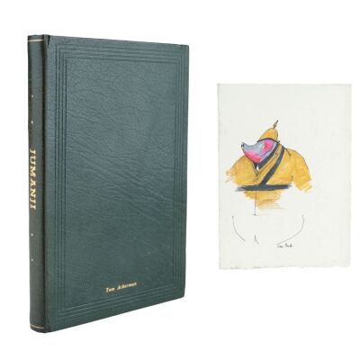 911. Thomas Ackerman Collection: Thomas Ackerman's Robin Williams-Autographed Personal Bound Script and Hand-Drawn Jonathan Hyde "Van Pork" Artwork Gift ### JUMANJI (1995)