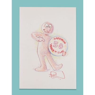 Lot # 1. Hand-Drawn 50th Anniversary Artwork by Sir Peter Lord ### MORPH (2026)